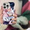 Beliebte Anime-Mädchen mattierte Handyhülle Für iPhone 17 16 15 14 Plus 13 12 11 Pro Max X Xs XR Silber Hartschalen-Cover