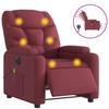 Electric Massage Chair Wine Red Fabric