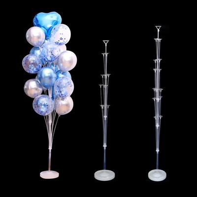 Two-Tier and Three-Tier Transparent Balloon Table Stand and Floating Ornament Guide.