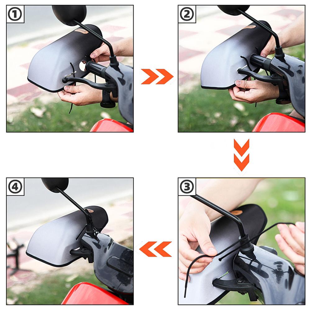 1 Pair Motorcycle Grip Handlebar Muffs Windproof Sun Protection Breathable Handguards Motorbike Handle Cover Gloves Acesssories