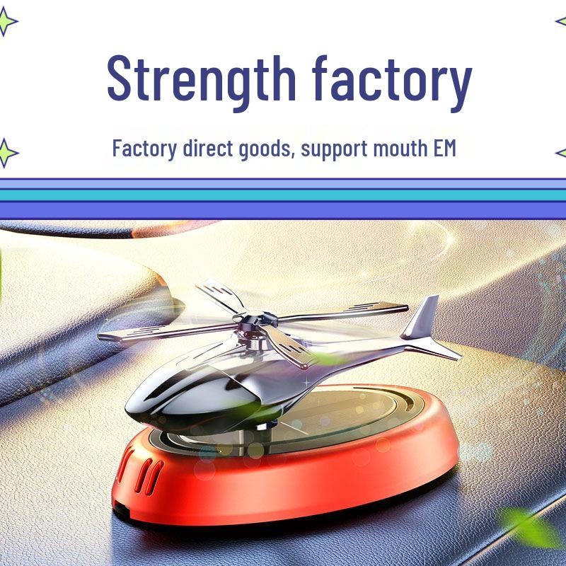 Rotating Solar Airplane Car Air Freshener – Long-lasting Fragrance Console Ornament