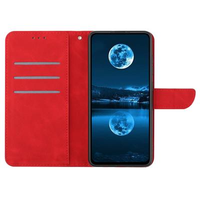 For Samsung Galaxy A56 5G/M56 5G Case Skin-Touch Lines PU Leather Flip Phone Cover