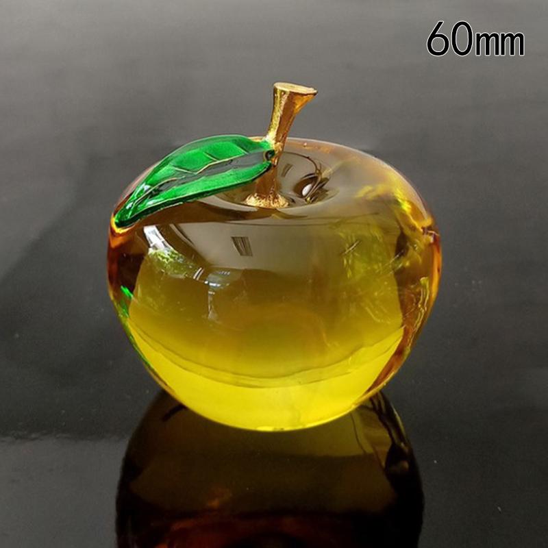 50/60Mm Glaze K9 Apple Crafts Glass Paperweight Home Desktop Decor