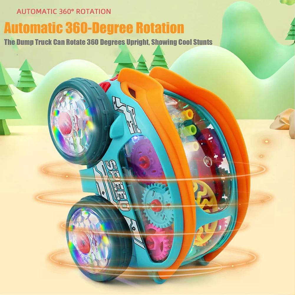 Model Car Electric Universal Stunt Truck Toy 360 Degree Rotating Colorful Light Music Vehicle Kids Birthday Xmas Toys Gifts