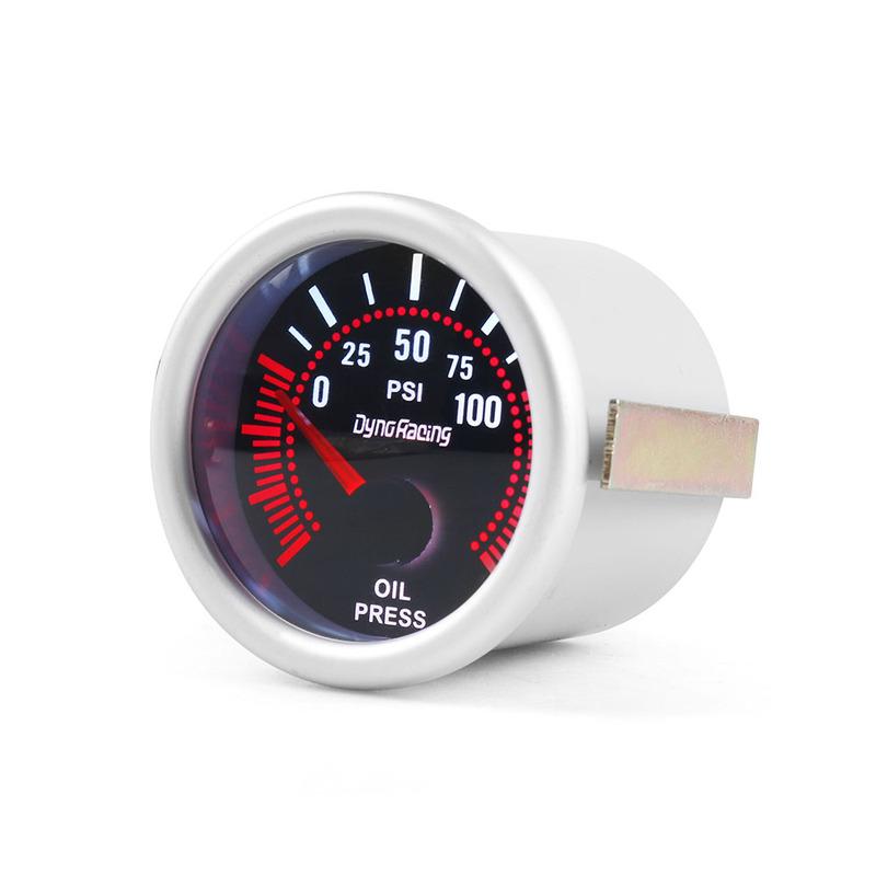 Dynoracing 2'' 52mm Universal Smoke Lens Oil Pressure Gauge 0-100PSI 12V LED With Oil Press Sensor Car Gauge BX101314