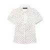 Abbigliamento da donna europeo e americano 1116 estate retrò dolce pois allacciatura maniche a sbuffo vita sottile camicia a maniche corte