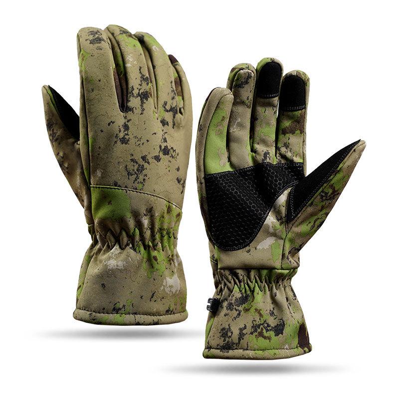 Herbst- und Winter Herren Camouflage Outdoor Ski Taktische Handschuhe Warm Wasserdicht Winddicht Reiten Außenhandel Samt Verdickt A15M
