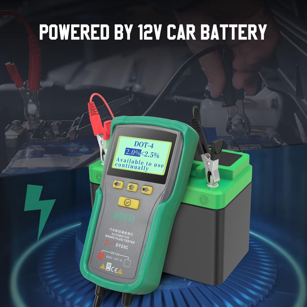 DY23C Auto Bremsflüssigkeitstester Genaues Testwerkzeug für Auto Digitalanzeige Automobil Bremsflüssigkeit Wassergehaltsprüfwerkzeug