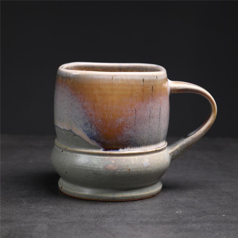 Large Middle Eastern Style Large-Capacity Ceramic Cup Large Beer Cup Kiln-Changed Coffee Cup