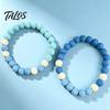 Colorful Synthetic Stone Beaded Bracelet Obsidian for Men Women, Rock Beads Simple Versatile Daily Accessory Stackable Stretch Bracelet, Aromatherapy