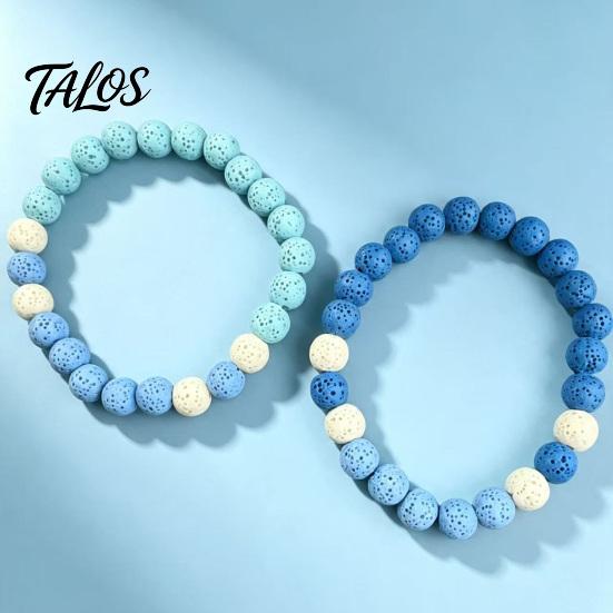 Colorful Synthetic Stone Beaded Bracelet Obsidian for Men Women, Rock Beads Simple Versatile Daily Accessory Stackable Stretch Bracelet, Aromatherapy