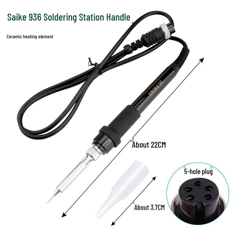 Deer Fairy 936 Soldering Iron Handle for Saike 952T12 Station, 203 Constant Temp, 969D Hot Air Gun Accessories.