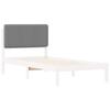 Bed Frame with Padded Headboard Light Grey 75 x 190 cm