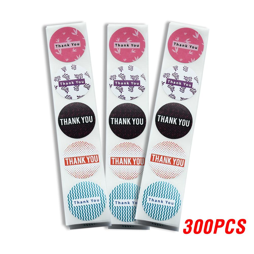 100-500pcs 8 Styles Round Thank You Sticker Seal Label Scrapbook Label DIY Handmade Cake Baking Decoration Stationery Stickers