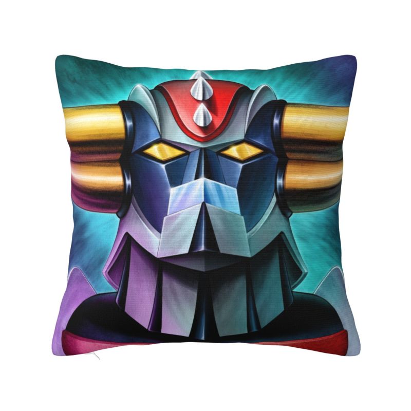 Custom Nordic UFO Robot Goldorak Grendizer Cushion Cover Polyester Actarus Goldrake Mecha Anime Pillow Case Home Decor