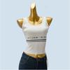 European Goods Alphabet Knitting Camisole Women's Inner Wear Base Summer Outwear Silm Short Sleeveless Beauty Back Casual Tops