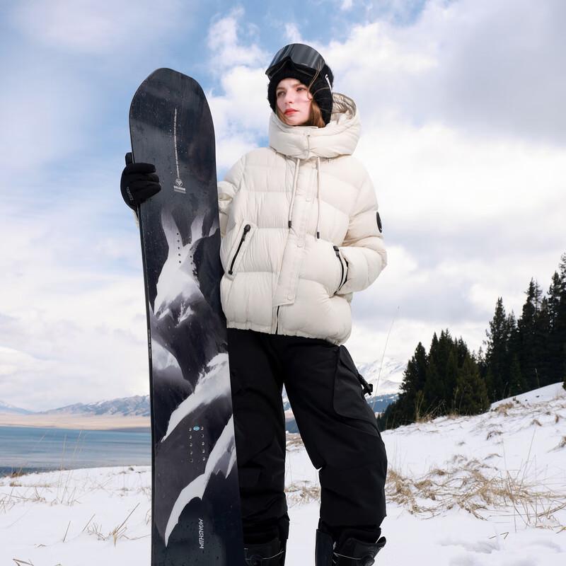 

Женская зимняя куртка Sancai 2025 с капюшоном, 90% пух белой утки S