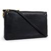 Pochette bandoulière avec pendentif chat naturel [Lucky Tail] - Portefeuille, sac, étui, silhouette pour femme, (Noir)