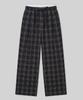 Beodeonteu Check Layered Single-Pleat Wide Pants [Green]