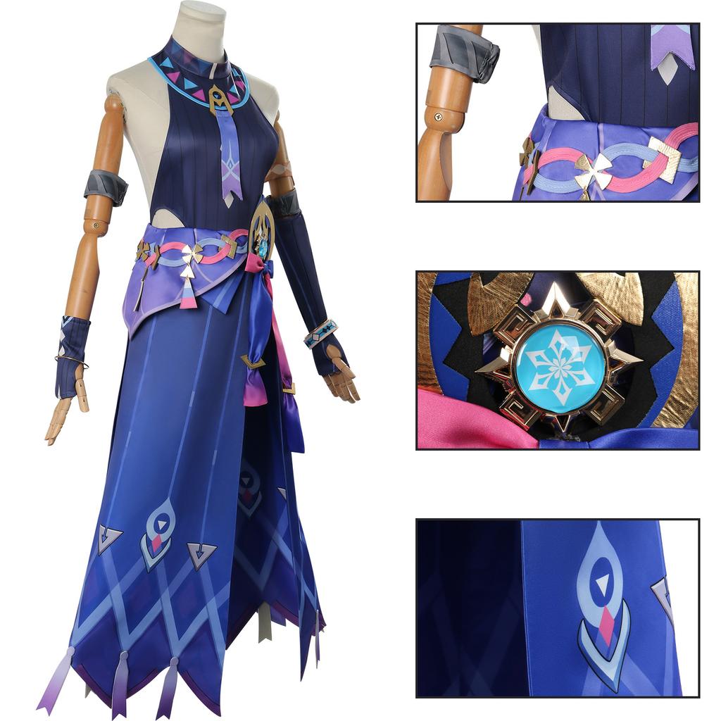Citlali Cosplay Kostüm Genshin Impact Citlali Kleid Anzug Outfit Citlali Uniform Mit Kopfbedeckung Vollständiges Set Rollenspiel Anzug
