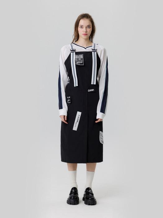 SOODAL COMPANY Blanc Punk Apron Black & White FREE