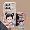 Chinese Style Girl Pendant Suitable for Opporeno11 Mobile Phone Case Vivos18 Transparent Silicone Xiaomi 14/13 Cute