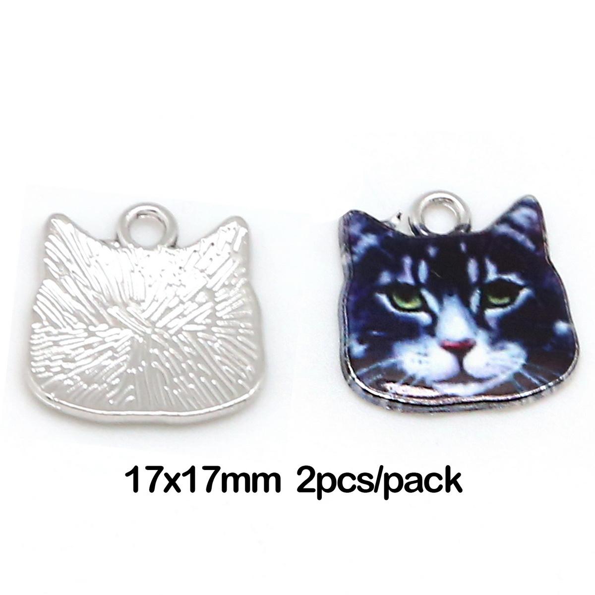 

Металлический сплав, эмаль, кошка, сова, подвеска-подвеска для DIY ювелирных изделий, браслет, аксессуары 05