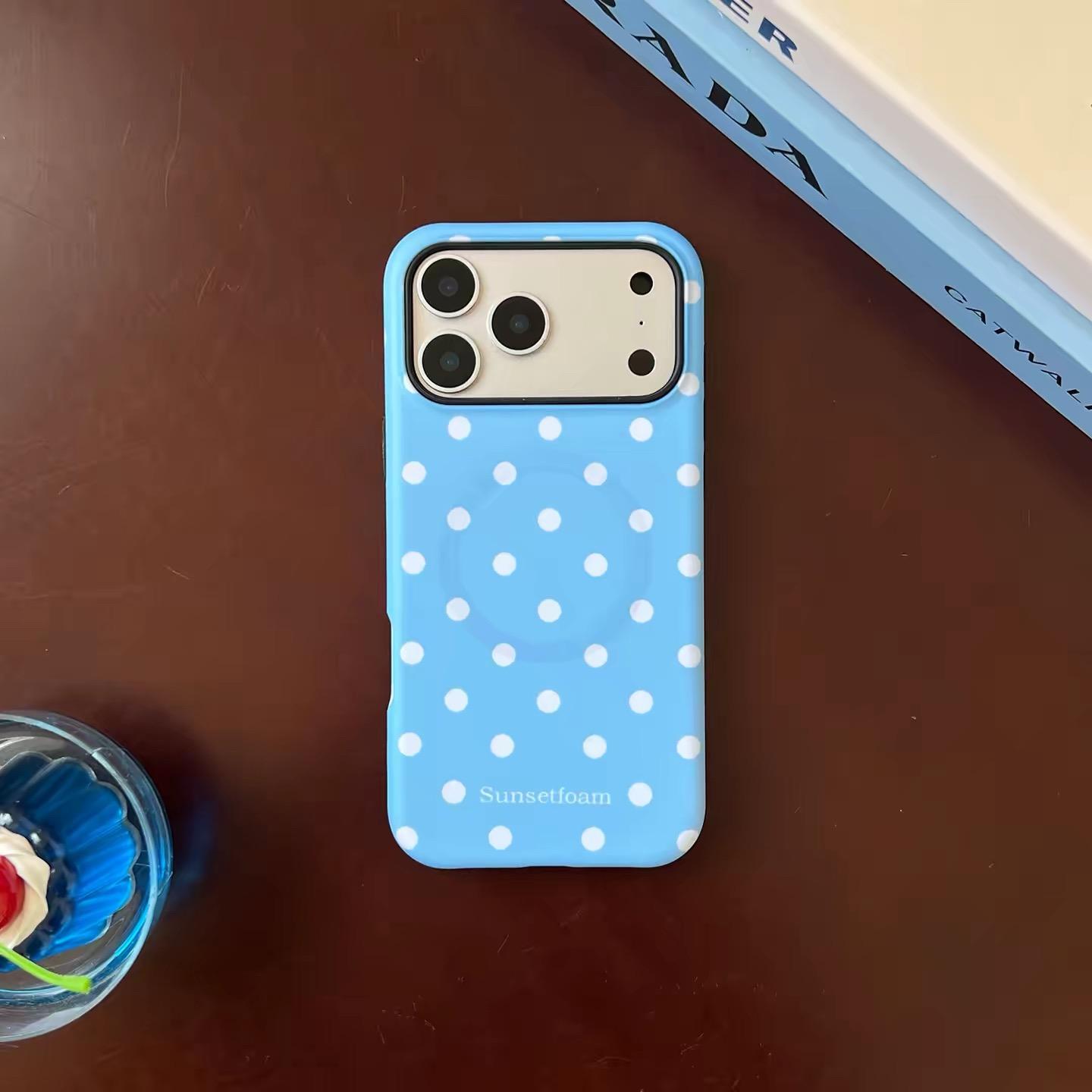 

Trendy Polka Dot Phone Case For Samsung Galaxy A56 A36 A26 S26 S25 S24 S23 S20FE Ultra Plus 4G 5G Luxury Double-layer Back Cover Samsung A16