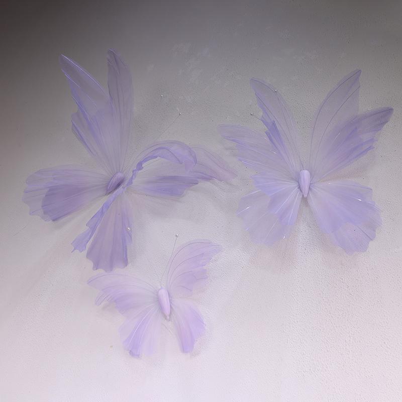 3D Painted Butterfly Wedding Backdrop with Scenery and Props for Photography and Décor