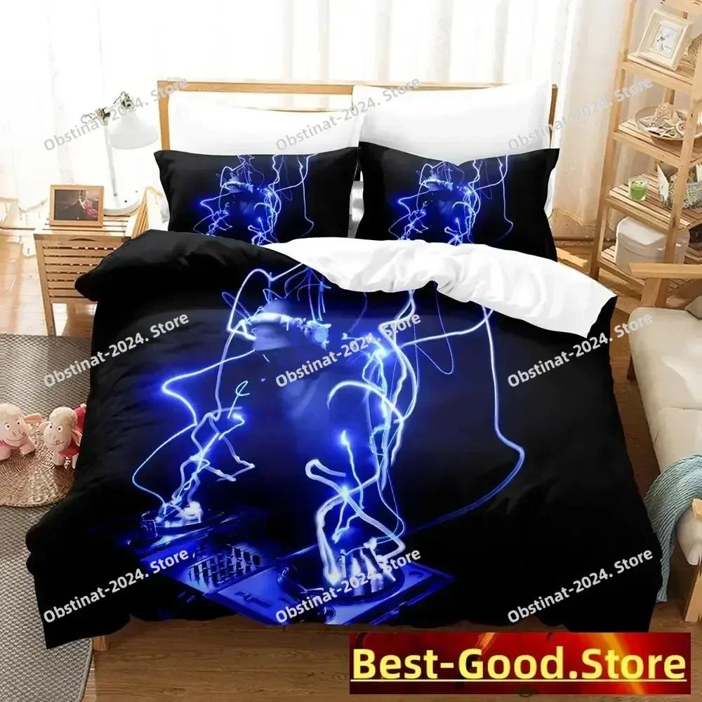 Personality Music DJ Rock Bedding Set Printed Bed Set With Pillowcase Bed Duvet Cover Single Double Queen Super King Size