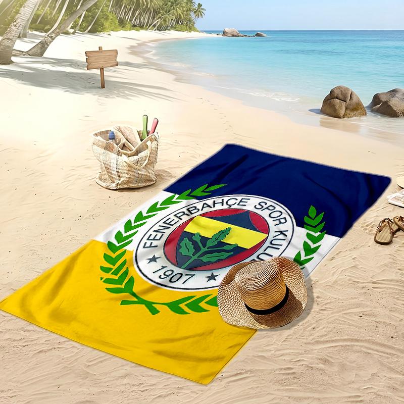 Fenerbahce Printed Quick Dry Beach Towel Super Absorbent Soft Lightweight Bath Towel for Pool Summer Travel