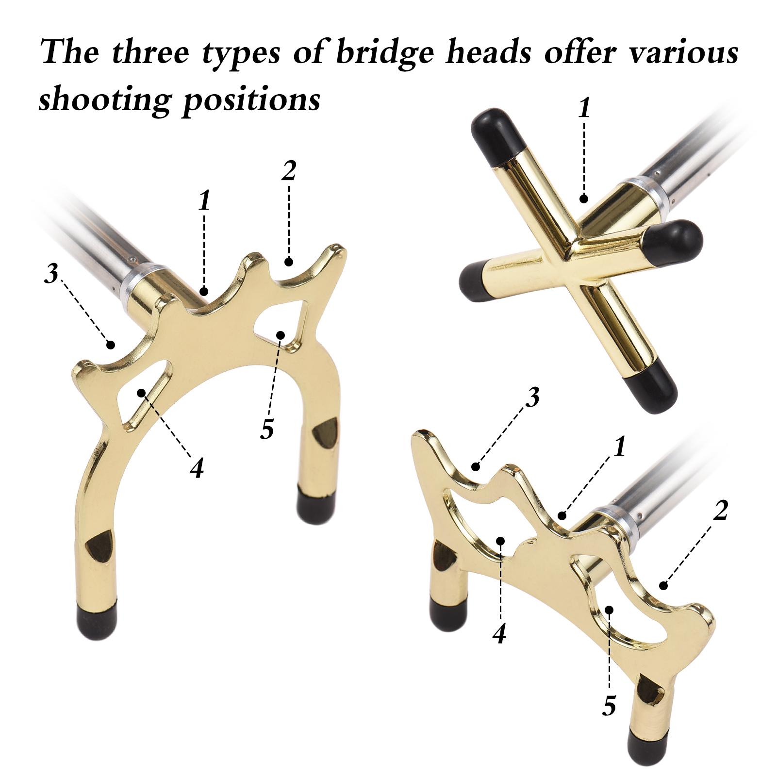 

Retractable Billiards Cue Stick Bridge Pool Cue Snooker Pool Bridge Stick with 3 Removable Brass Bridge Head серебряный