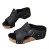 Large size wedge slippers women's summer 2025 foreign trade new buckle rivet sandals sandals women