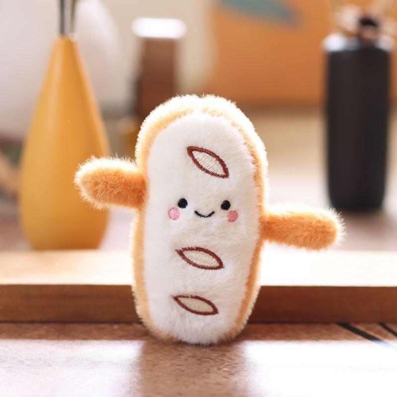 

Keychain Plush Bread Cartoon Stuffed Doll Cute Bag Pendant Decoration Gift Kids белый
