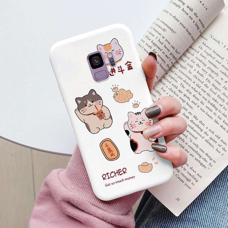 

For Samsung Galaxy S9 S 9 Plus Cover Cute Cartoons Heart Cat Soft Silicone Shockproof Phone Case For Samsung S9 S9+ Funda Bumper S9 Plus