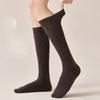 Wool Calf Socks for Women In Autumn and Winter, Fleece High Thigh-high Stockings, Solid Color Versatile Socks, Warm Socks for Autumn and Winter