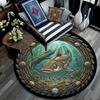 Underwater Catfish Scene Round Area Rug Under Office Chairs Bedroom Living Room Home Decor