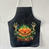 Halloween Fake Blood Apron with Handprints Oil Resistant Costume Party Stage Prop Apron