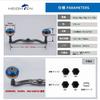 HEIGHTEN Reel Handle 4mm Thick Charcoal Cloth Carbon 30mm Knob Shimano Daiwa Abu Universal Baitcasting Reel Aurora Series 130/120/110mm 1.5K (120mm,