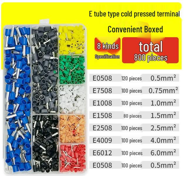 VE Tube Pre-Insulated Terminal Set with Crimping Pliers & Switch Socket Panel