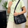 Damen Weiche Ledertasche Mittelalterliche Mutter Umhängetasche Große Kapazität Mehrfachtasche Pendler Schultertasche