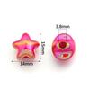 10pcs/lot Plated Color Acrylic Star Beads Loose Spacer Pentagram Beads For DIY Charms Bracelet Phone Chains Jewelry Accessories
