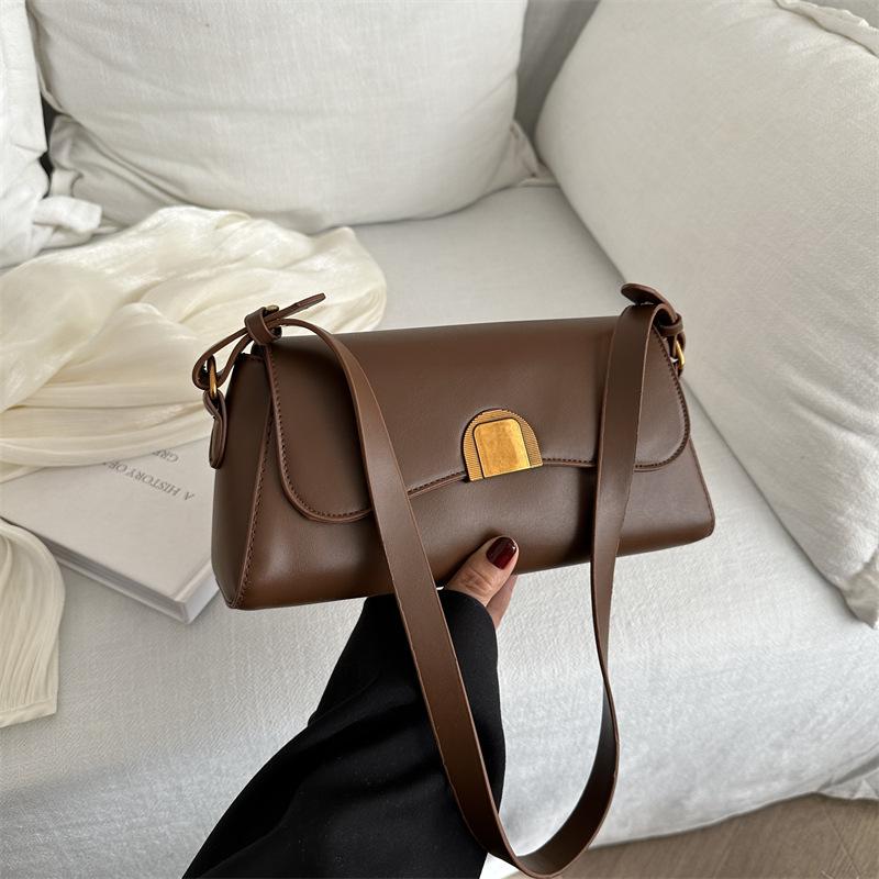 Unterarmtasche Damen 2025 neue trendige und beliebte Maillard Schultertasche literarische Textur einfache kleine quadratische Tasche