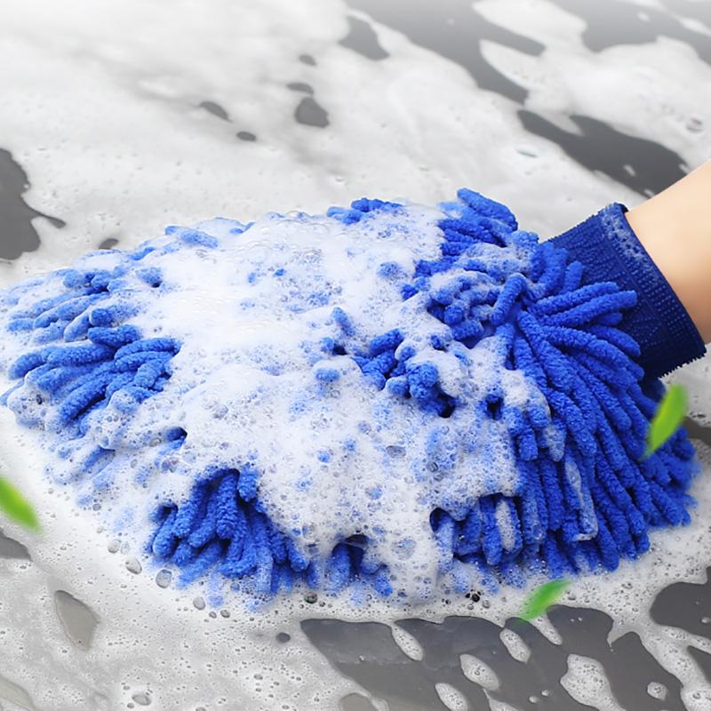 Autowaschtücher Mikrofaser Chenille Auto Reinigungs-Tuch-Mitt-Handschuh Weiches Trockentuch Saum Waschtuch Wasserabsaugend Reiniger