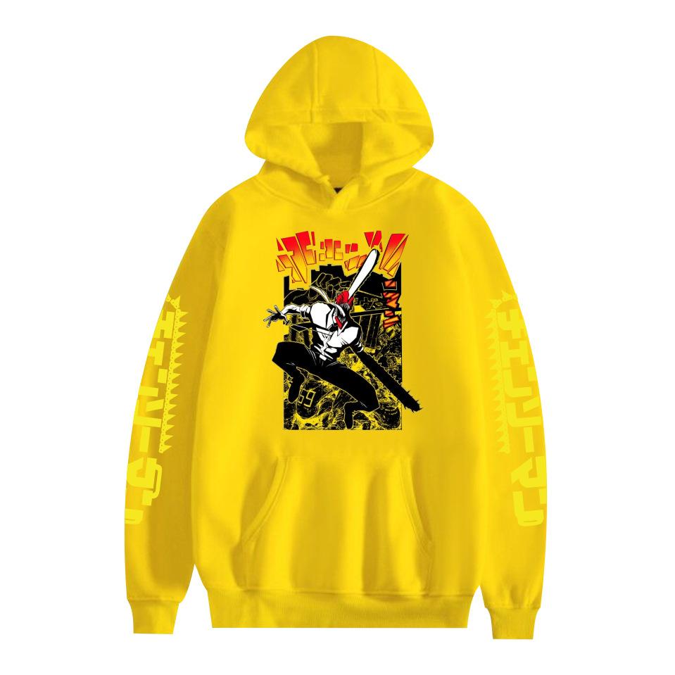 Fashion for Fans of Chainsaw Man Cartoon Printed Hoodies Sweatshirt Outdoor Sport Cosplay Pullovers