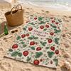 Strawberry Floral Beach Towel Game Set Match Letter Print Quick Dry Microfiber Absorbent Swimming Pool Travel Bath Towel