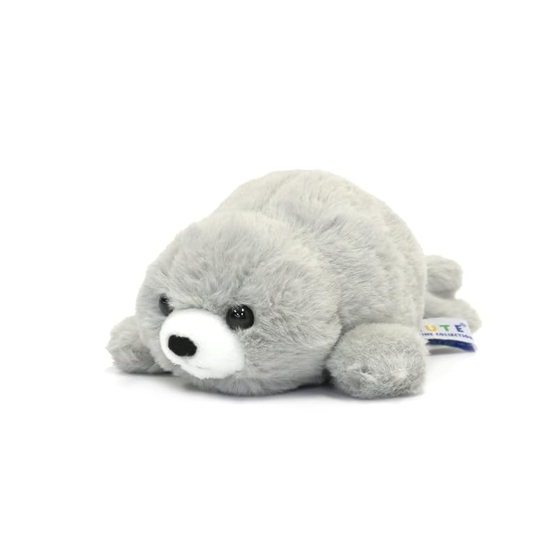 Cute Plush Toy - Fluffy Seal - Size S - Gray - M0384
