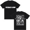 Rock Band System of A Down Graphic T Shirt Unisex Vintage Alternative Metal Music Gothic Tshirt Cotton Fashion Oversized T Shirts
