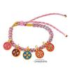 Adjustable Rope Bracelet Colorful Woven Handchain Five Way God of Wealth Bangle