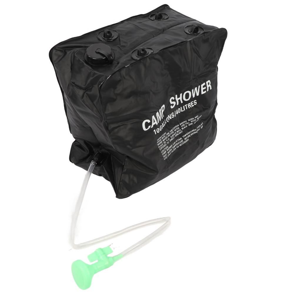 40L/10 Gallons Solar Camping Shower Bag Removable Solar Heated Water Bag  Traveling